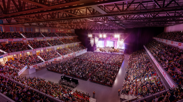 In der neuen Arena werden auch Konzerte stattfinden.