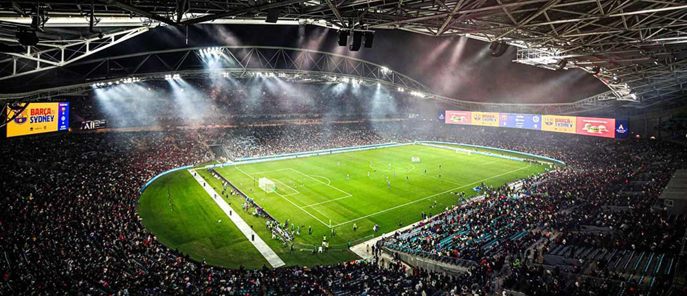 Accor Stadium: Der Great Southern Screen ist das breiteste Hauptdisplay in einem Stadion.