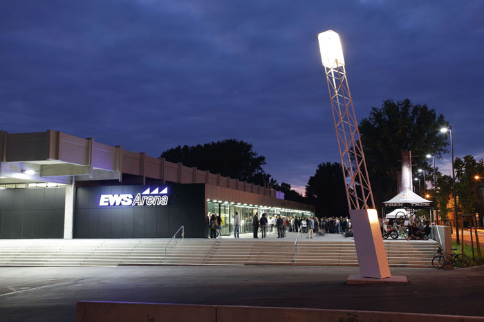 Auf dem Gelände der EWS Arena entsteht ein Vergnügungspark.