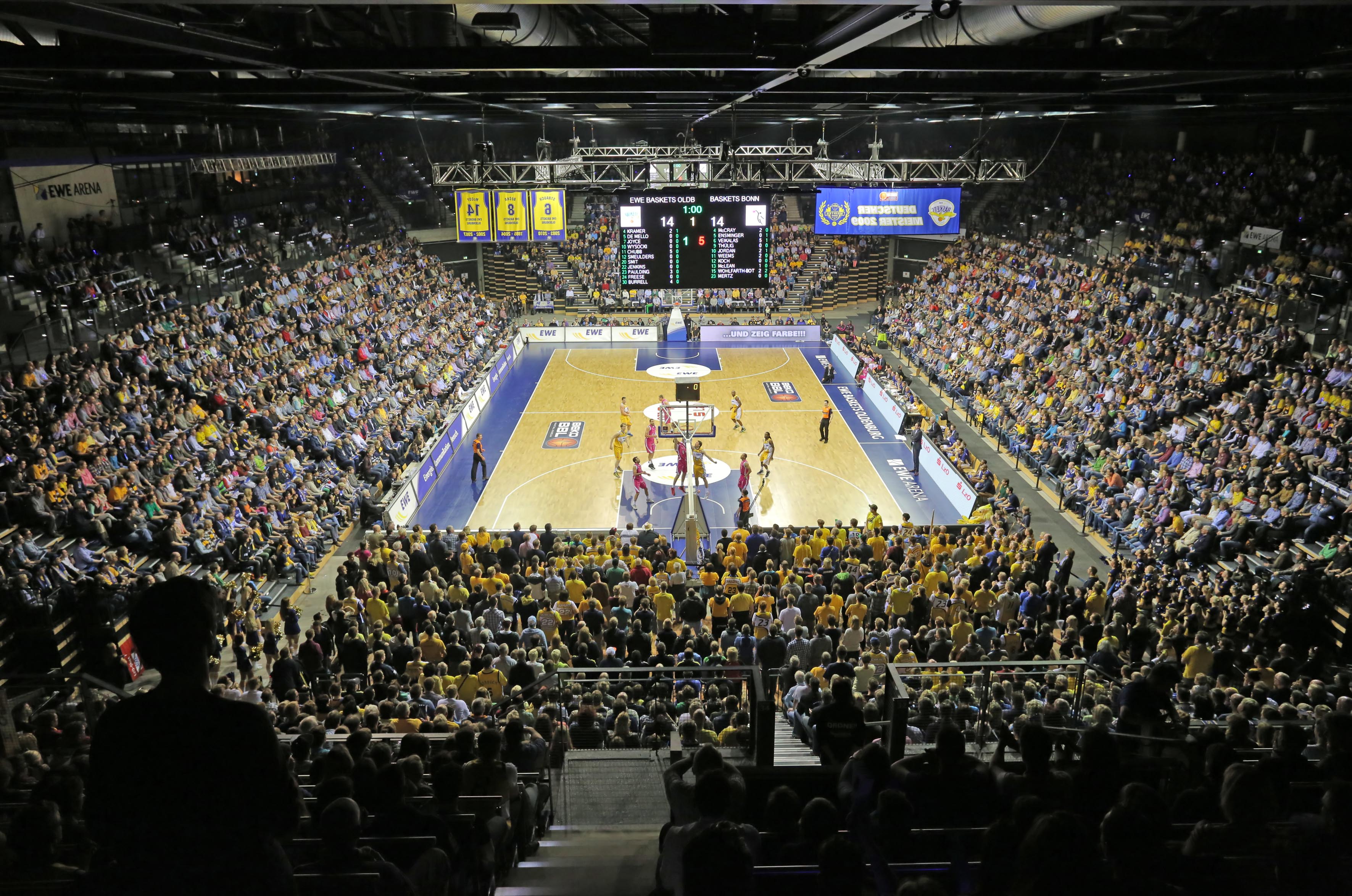 EWE Baskets Oldenburg erhöhen Arena-Kapazität