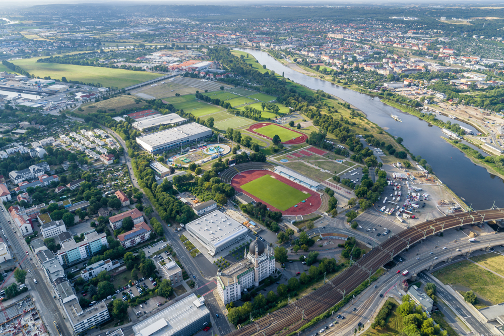 Zahlreiche organisierte und informelle Sportangebote erwarten die Dresdner im neuen Sportpark Ostra.