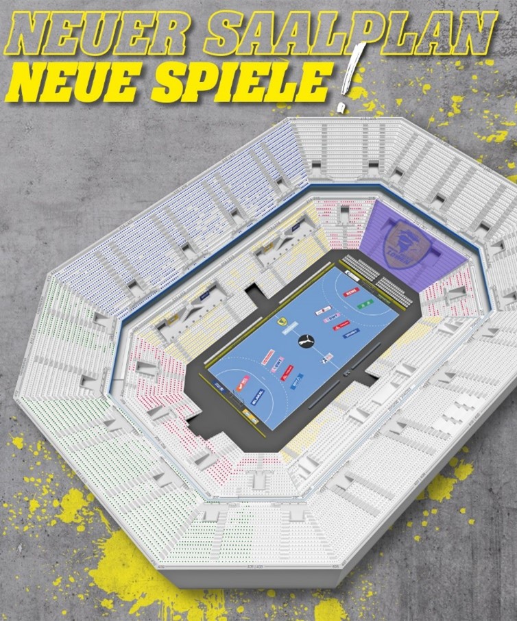 Die Venue Map 3.0 zeigt die SAP Arena in 3D.