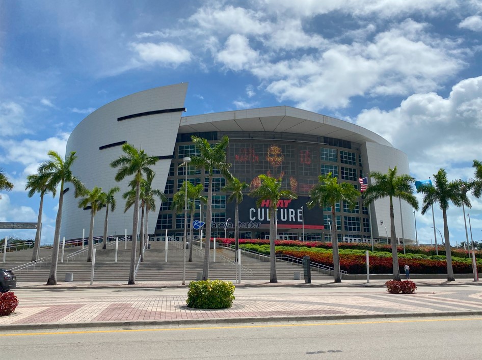 Das Kaseya Center ist die Heimat der NBA-Franchise Miami Heat.
