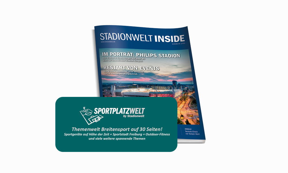 Die Ausgabe 2/2021 Stadionwelt INSIDE kann jetzt als eBook gelesen werden. Die Printversion erscheint Ende Mai. Sportplatzwelt ist auf 30 Seiten vertreten.