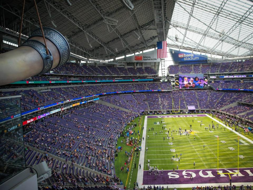 Das U.S. Bank Stadium der Minnesota Vikings ist eines der 13 NFL-Stadien, die mit dem 5G-Netz ausgestattet werden.