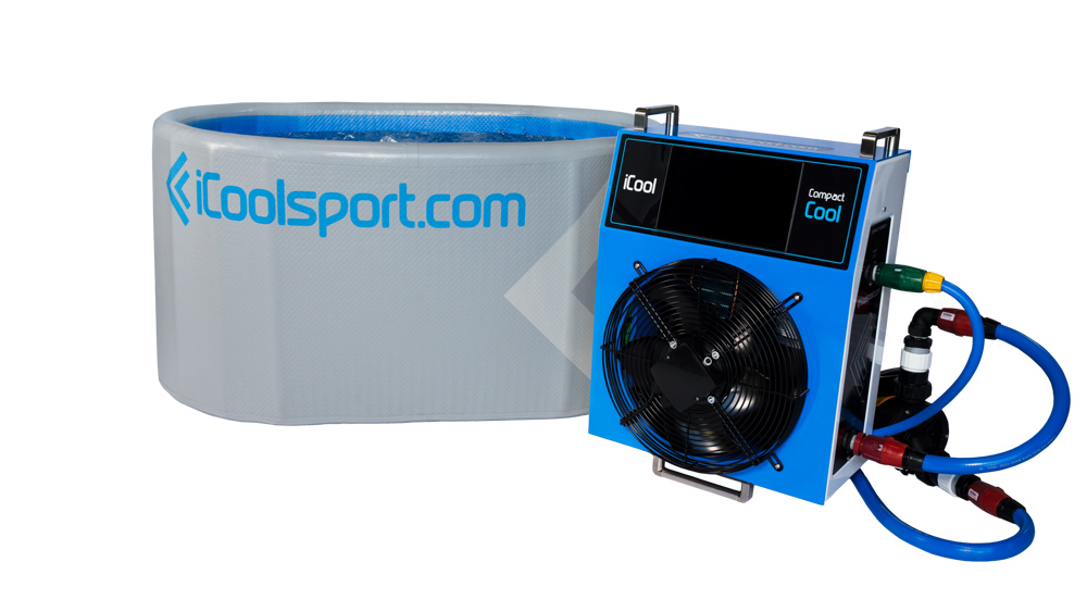 Das IceOne-Eisbad inklusive Compact Cool-Kühlgerät.
